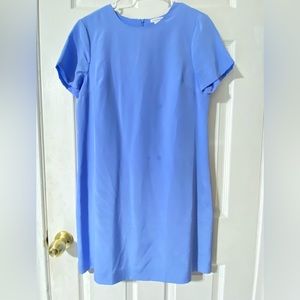 Club Monaco Women’s Crinkle Ottoman Baby Blue Shift Dress Size 8. NWOT😍